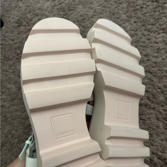 Dolce Vita Galore Buckle Heel Gladiator Ivory Sandals Shoes Cream 9 NEW - Picture 8 of 9